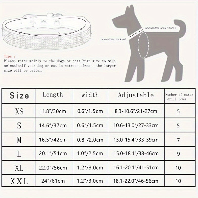 Laisse pour chien- Sparkling Rhinestone