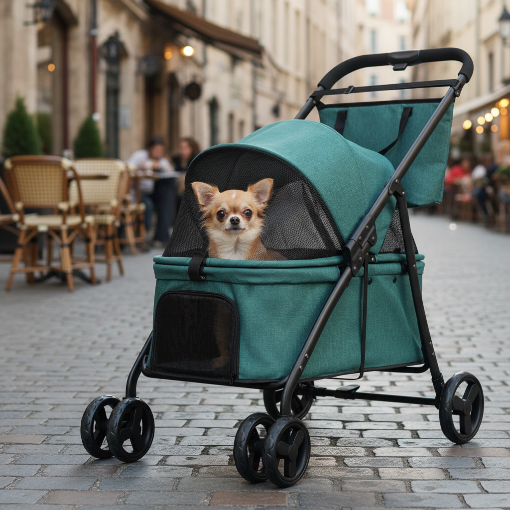 Poussette chien | 3-en-1 Pliable