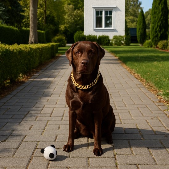 Collier pour Chien labrador brun