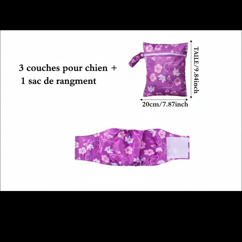 couche chien mauve