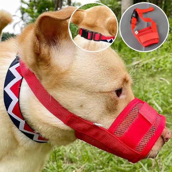 Muselière chien- Souple en maille* Rose