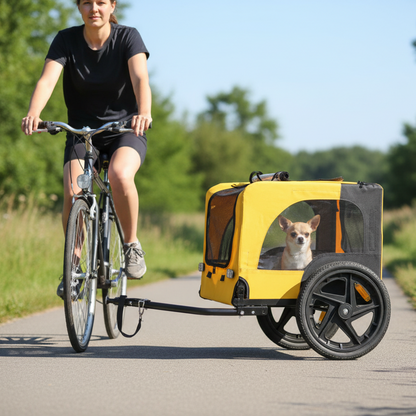 Remorque chien vélo | Pliable et sécurisée