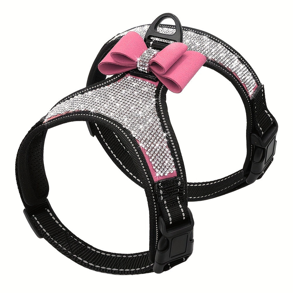 Harnais pour chien- Bling Rhinestone Reflective
