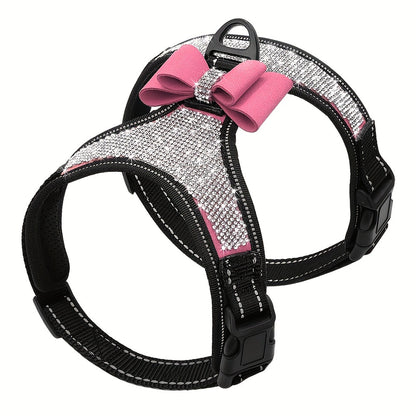 Harnais pour chien- Bling Rhinestone Reflective