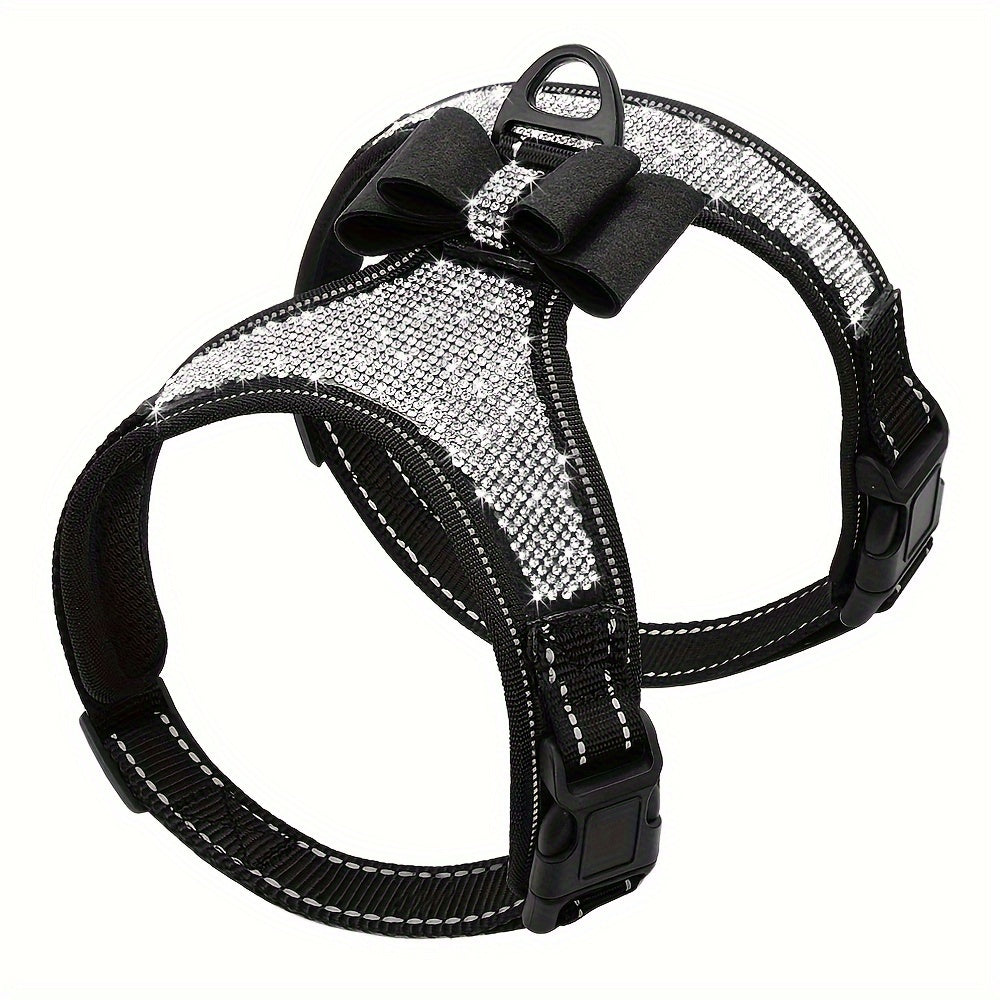 Harnais pour chien- Bling Rhinestone Reflective