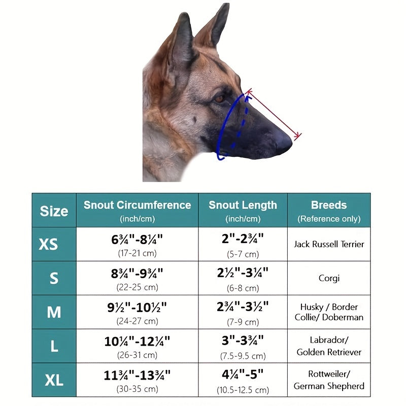 Muselière chien- Universal Fit Dog Muzzle