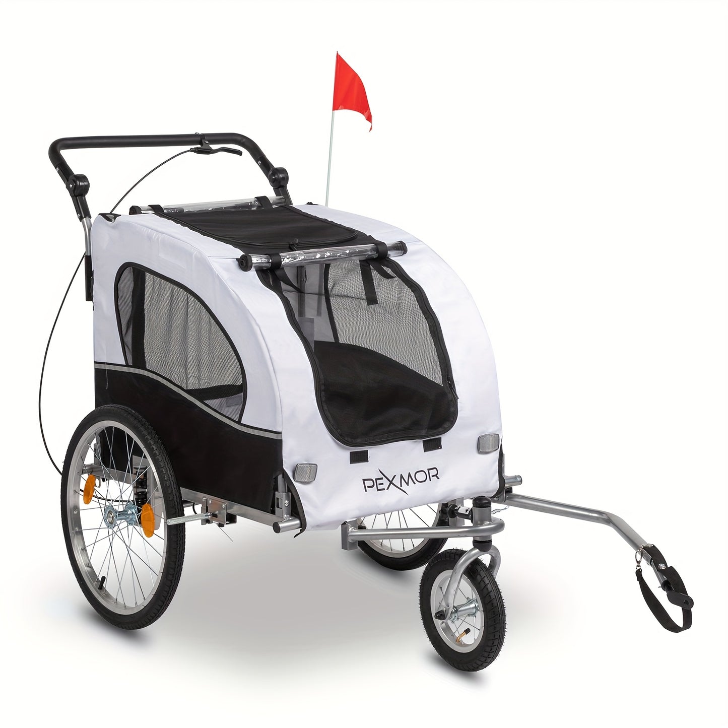 Remorque pour chien vélo | 2-en-1 Robuste 54kg
