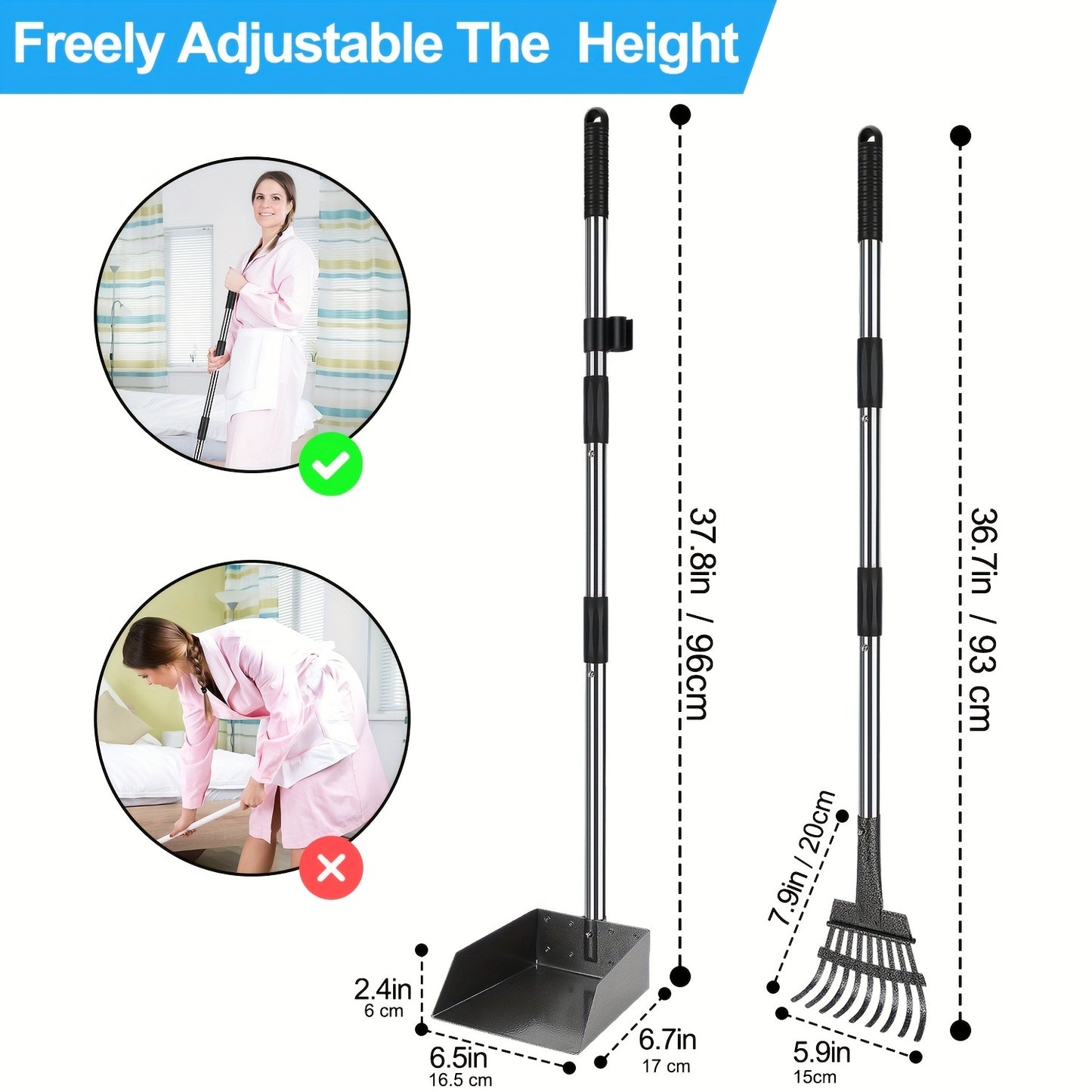 Ramasse crottes pour chien- Pooper Scooper Long Handle