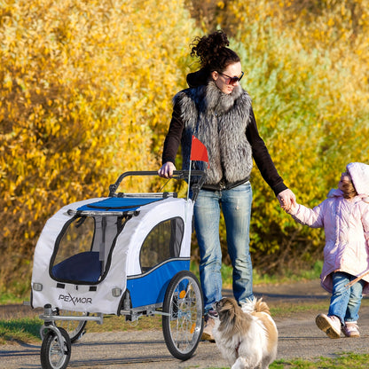 Remorque pour chien vélo | 2-en-1 Robuste 54kg