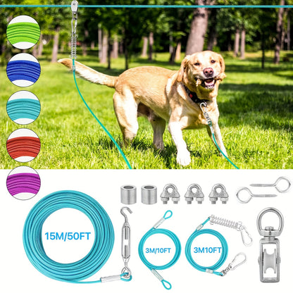 Longe pour chien- Dog Zipline - Le Chihuahua VoyageurLake BlueLake Blue