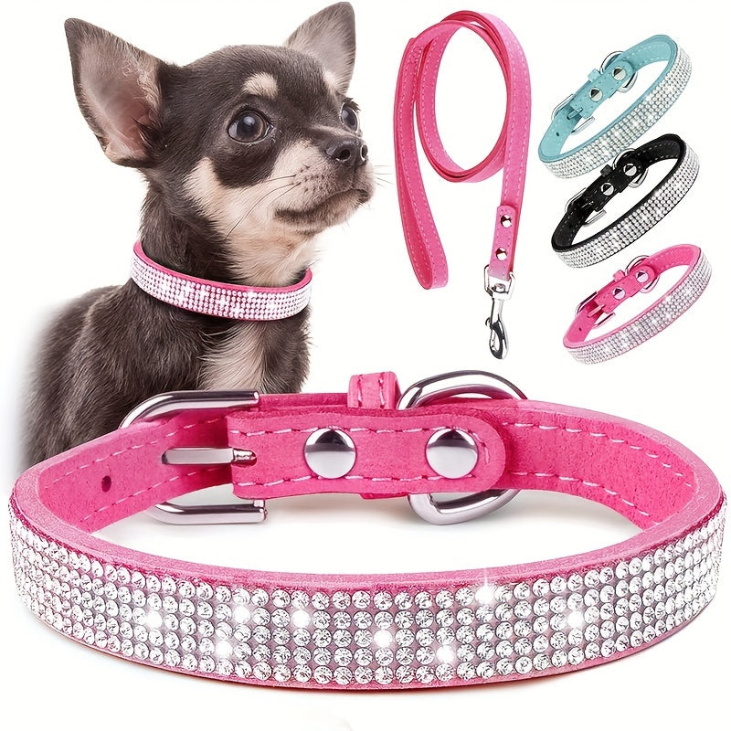 Laisse pour chien- Sparkling Rhinestone
