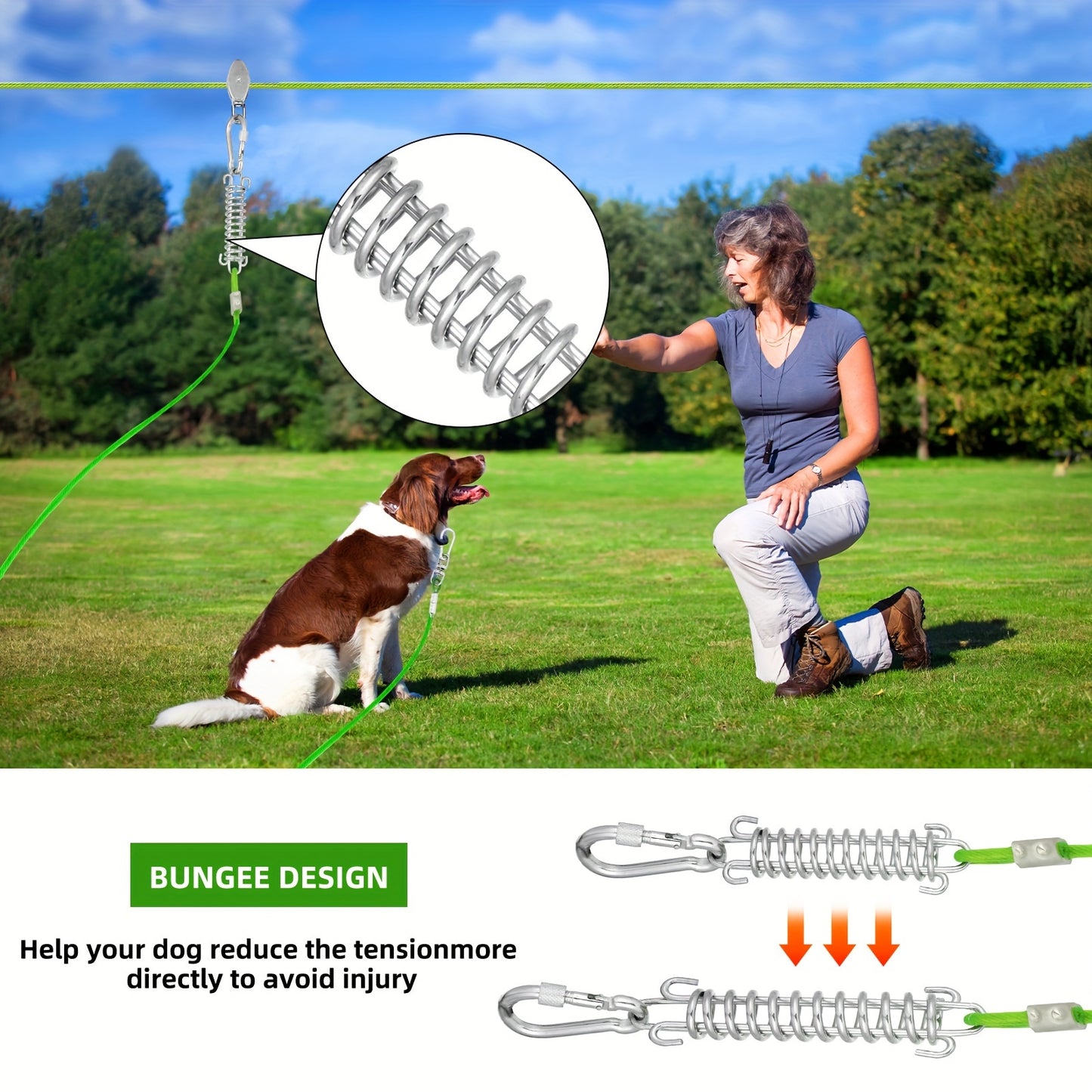 Longe pour chien- Dog Zipline - Le Chihuahua Voyageur