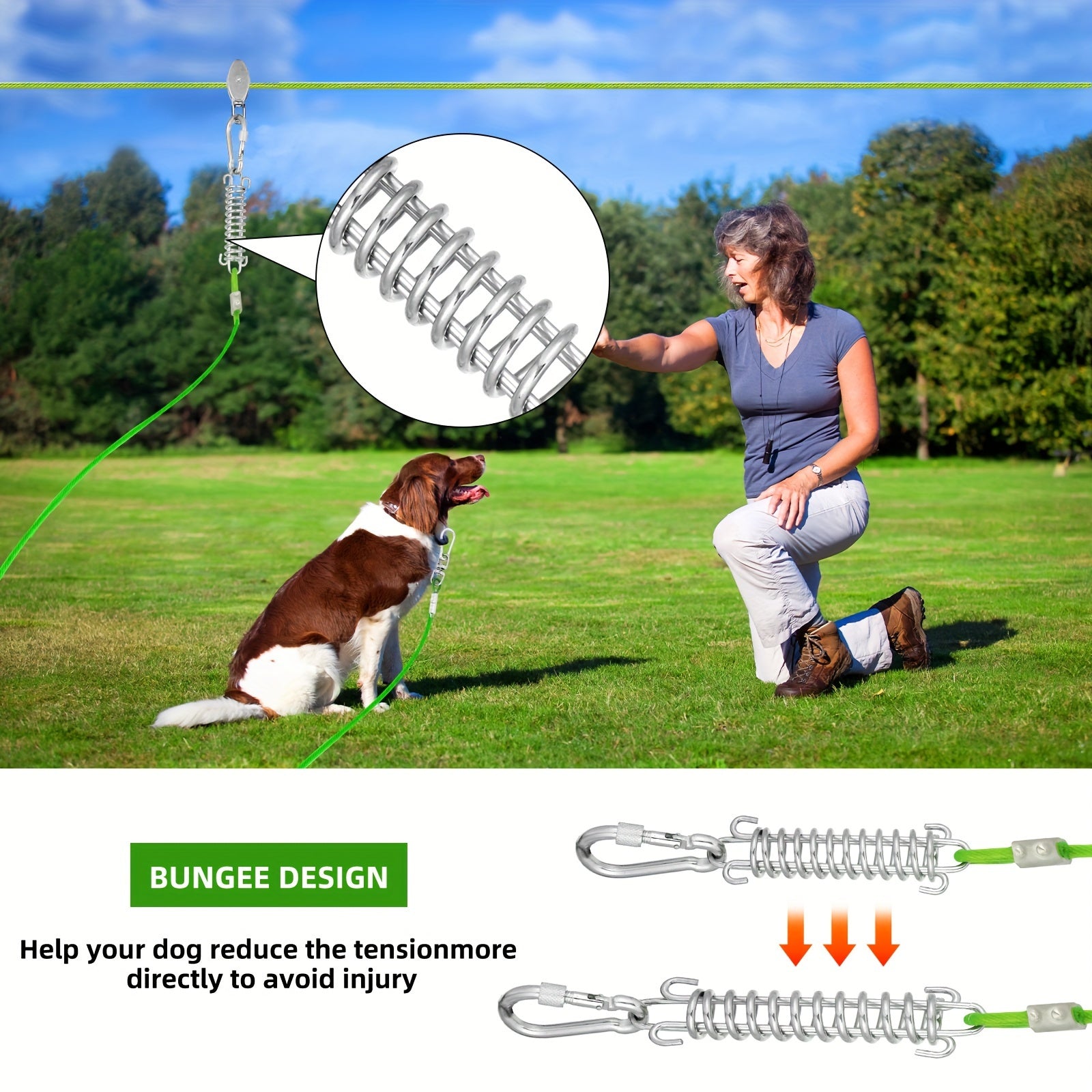 Longe pour chien- Dog Zipline - Le Chihuahua Voyageur