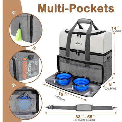 Sac pour chien- Dual Layers Dog Travel Bag