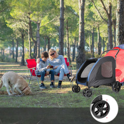 Poussette pour Chien - StrollyPet™ - Bleu - Le Chihuahua VoyageurBleu