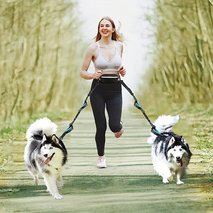 Double Laisse pour chien- Laisses mains libres pour chiens