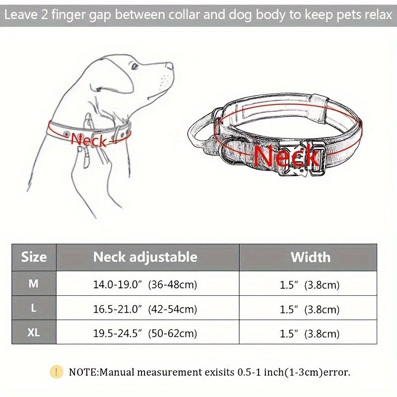 Collier de dressage pour chien- Heavy-Duty Tactical Dog Collar