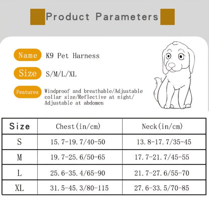 Harnais anti traction chien- Training Tactical.