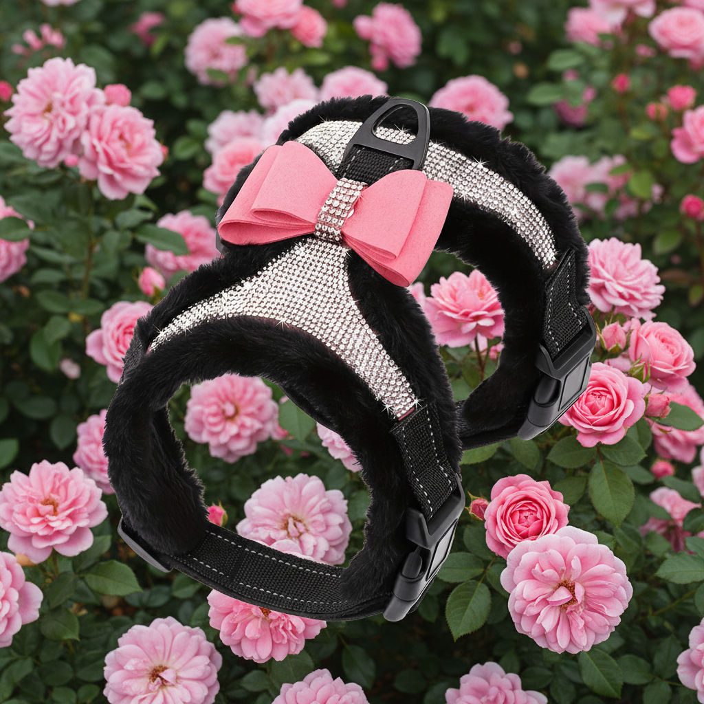 Harnais chien- Sparkling Rhinestone Butterfly