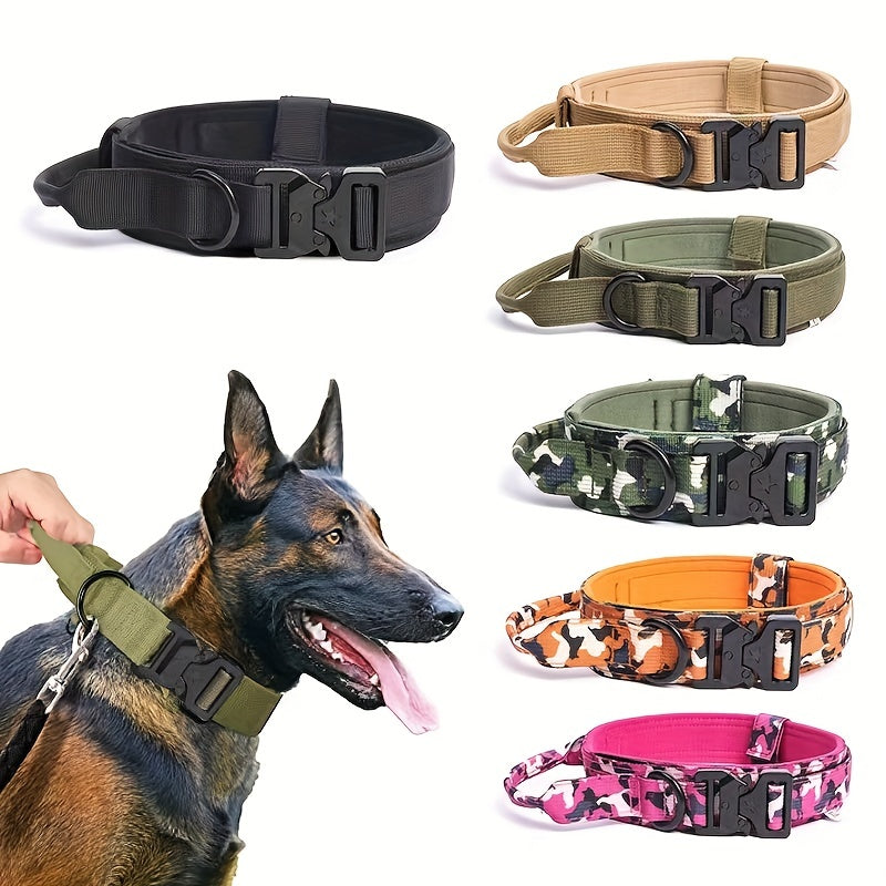 Collier de dressage pour chien- Heavy-Duty Tactical Dog Collar