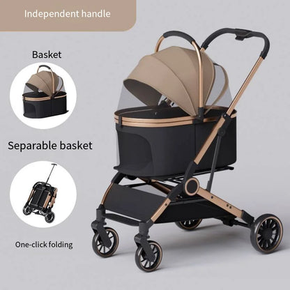 Poussette pour chien- Poussette panier polyvalent