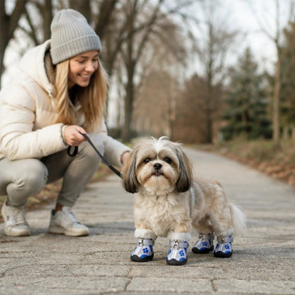 Chaussure pour Chien | Antidérapante bleu pattes