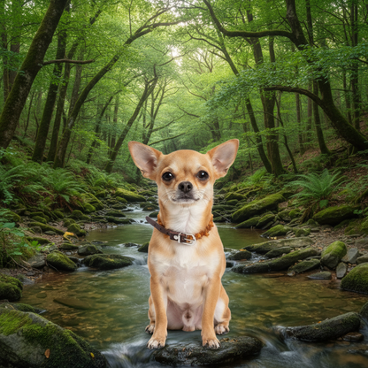 Collier anti puce chien | Ambre Naturel boisée