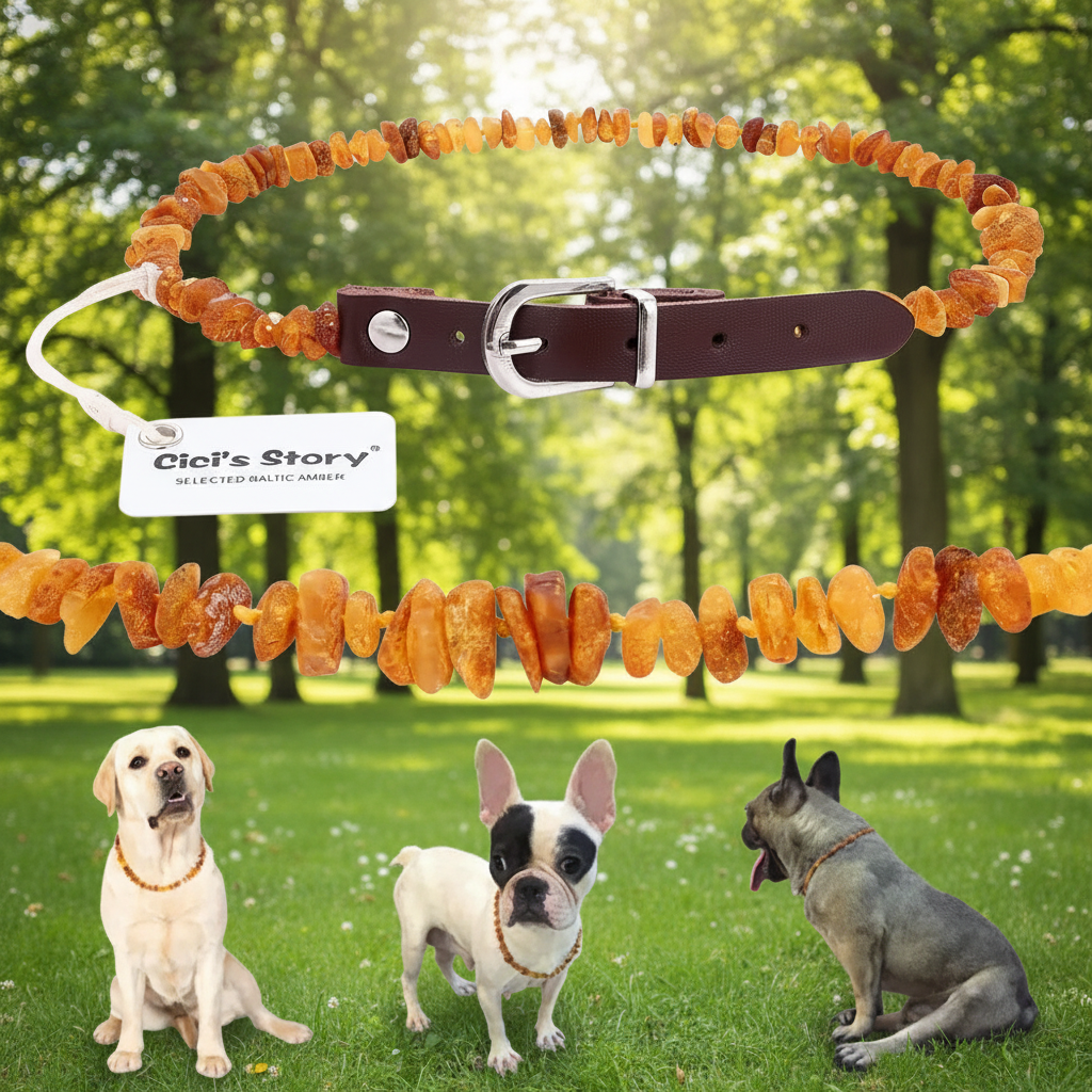 Collier anti puce chien | Ambre Naturel tout gabarit