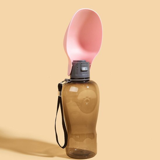 Gourde pour chien | Portable anti-fuite  rose
