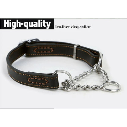 Collier pour chien cuir | Martingale Élégance
