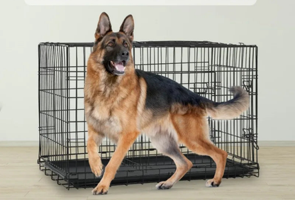 Cage chien- Cage Double-Door Folding Travel