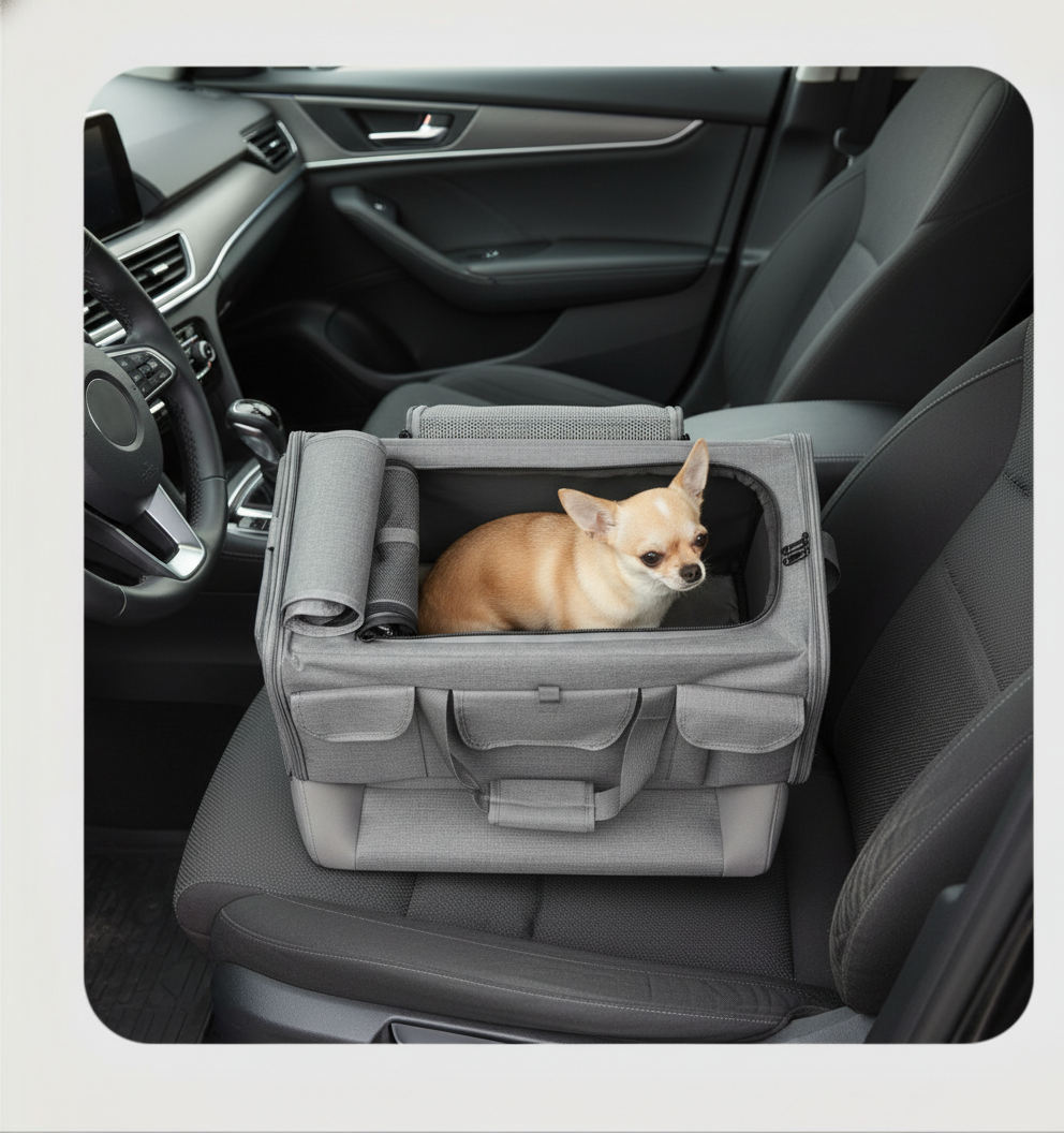 Cage chien- Roulante en mailles   39x60x43cm