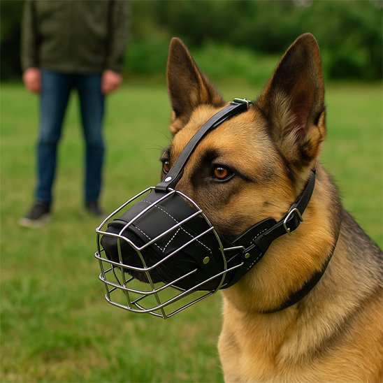 Muselière pour chien berger allemand parc