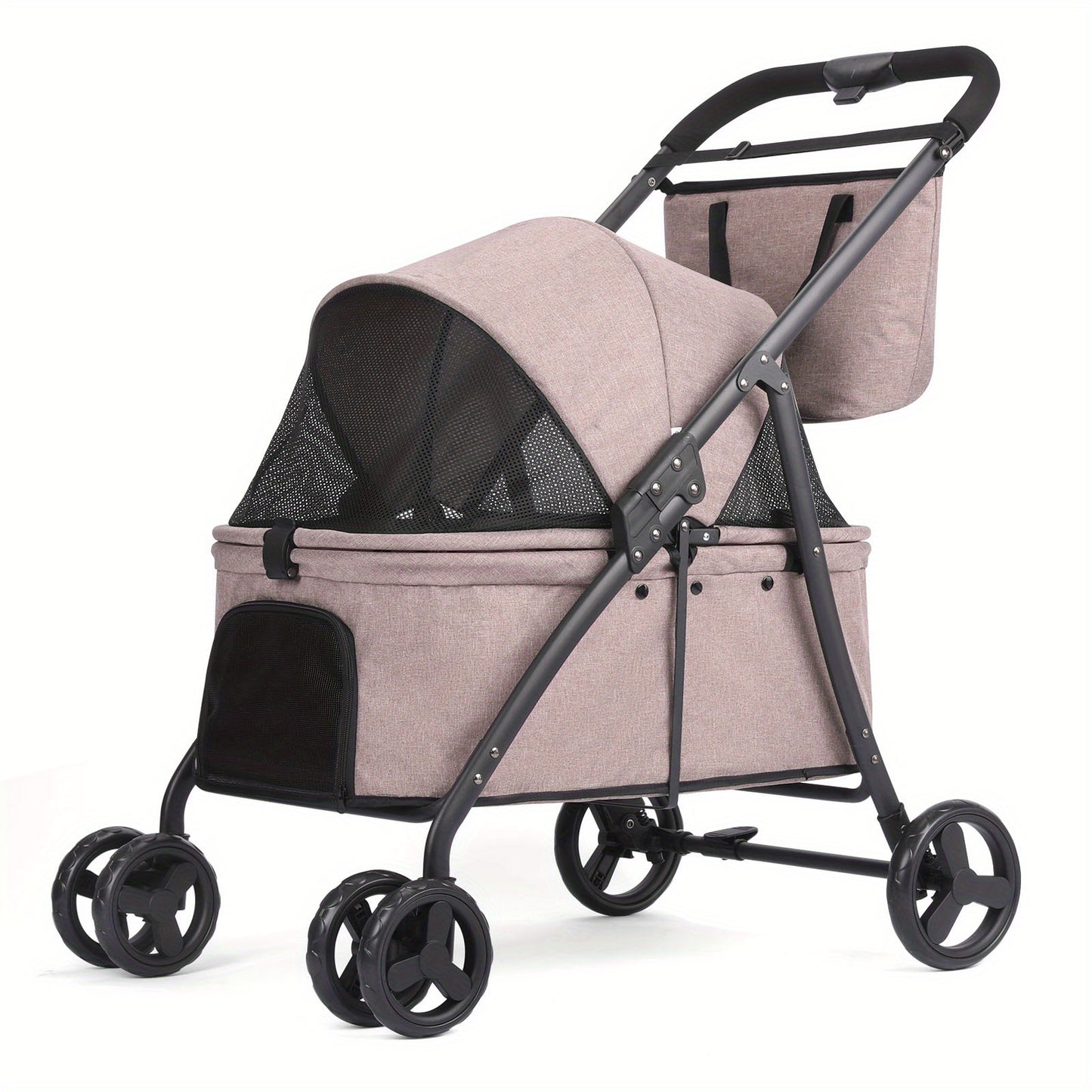 Poussette chien | 3-en-1 Pliable coffee
