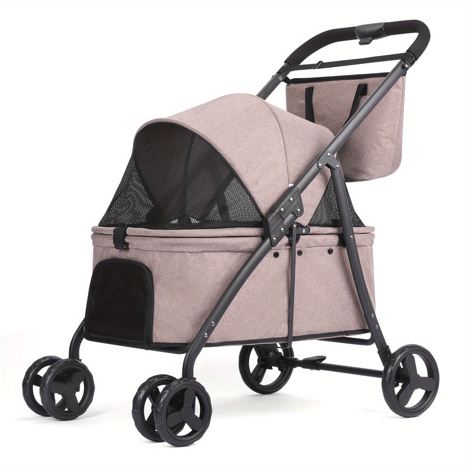Poussette chien | 3-en-1 Pliable coffee