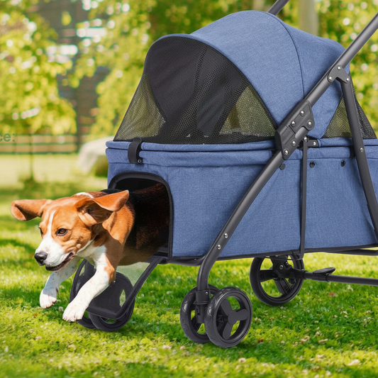 Poussette chien | 3-en-1 Pliable frontal