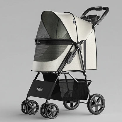 Poussette pour chien - Bello Plus blanc