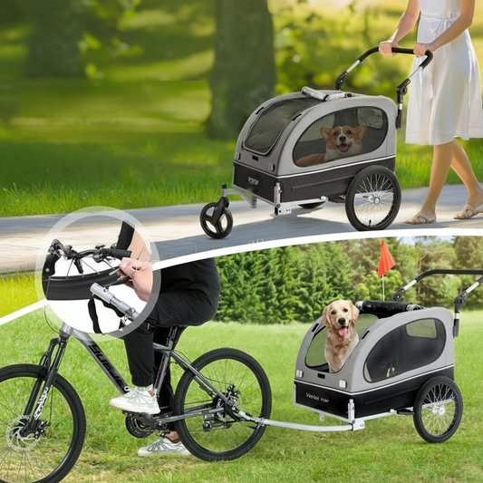 Remorque chien vélo | 2-en-1 Confort uo