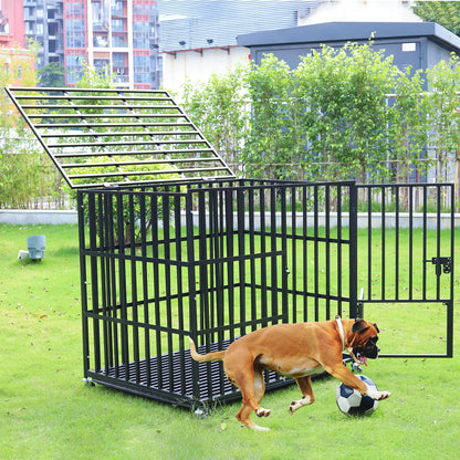 Cage chien- 3 portes Roulante