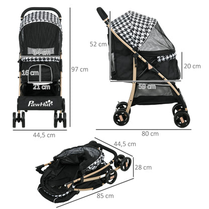 Poussette chien- Pawhut Foldable Dog Stroller with 2 Doors