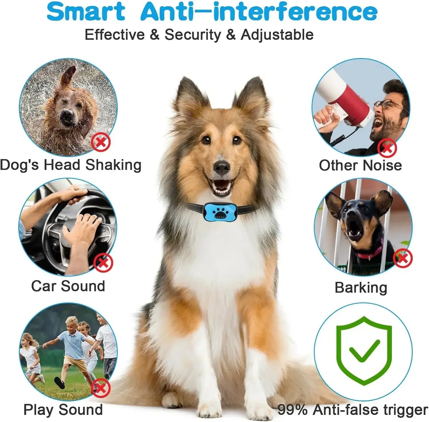 Collier de dressage pour chien- Vibration stop aboiement