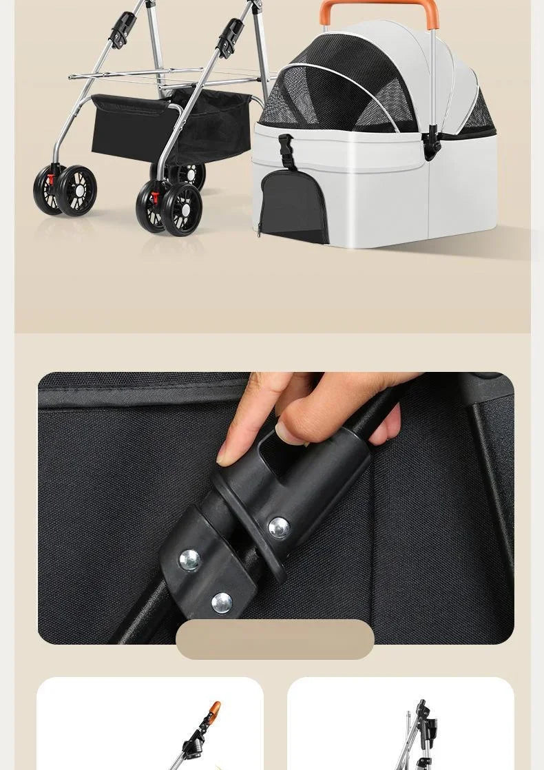 Poussette à chien- Detachable Carrying External