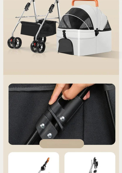 Poussette à chien- Detachable Carrying External