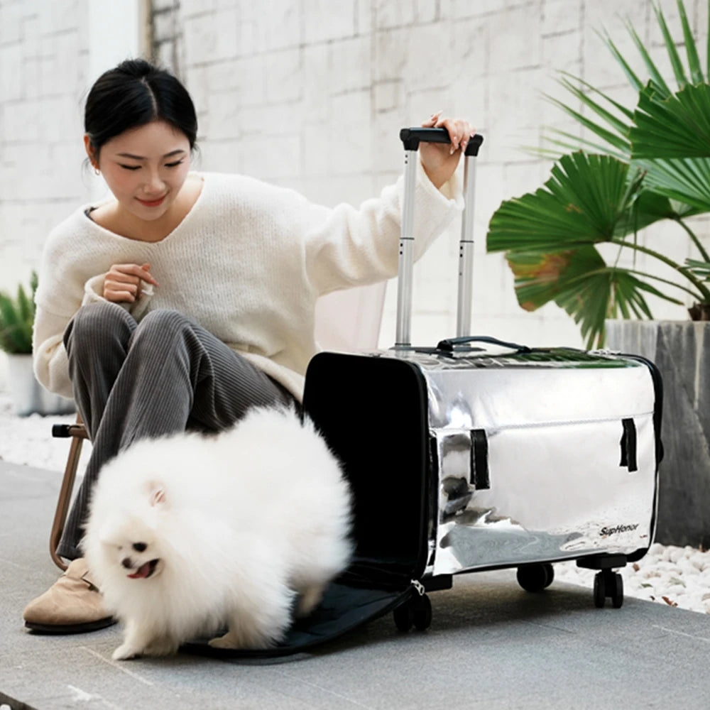 Cage chien- 4 Universal Wheels  Suitcase