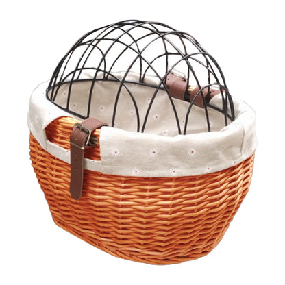 Panier pour chien pour vélo | Rotin Sécurisé