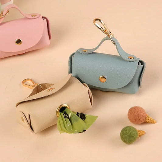Sac pour chien- Dog Poop en cuir