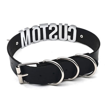 Collier chien- Punk Rivet Leather Chocker