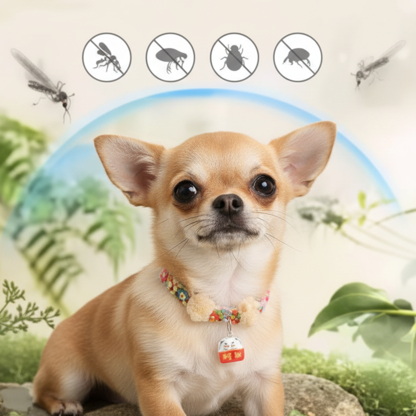Collier anti puce chien | Bois de Camphre Naturel