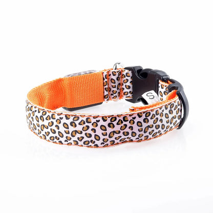 Collier chien lumineux-Léopard LED