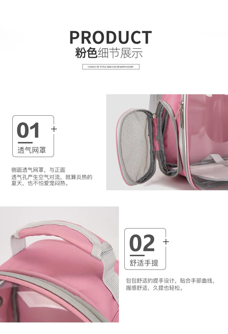 Sac a dos chien- Capsule Transparente Total